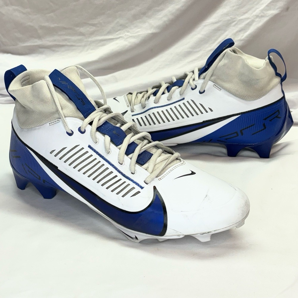 Nike Vapor Edge Pro 360 2 Mens Size 13 White Blue Football Cleats FN7759-113